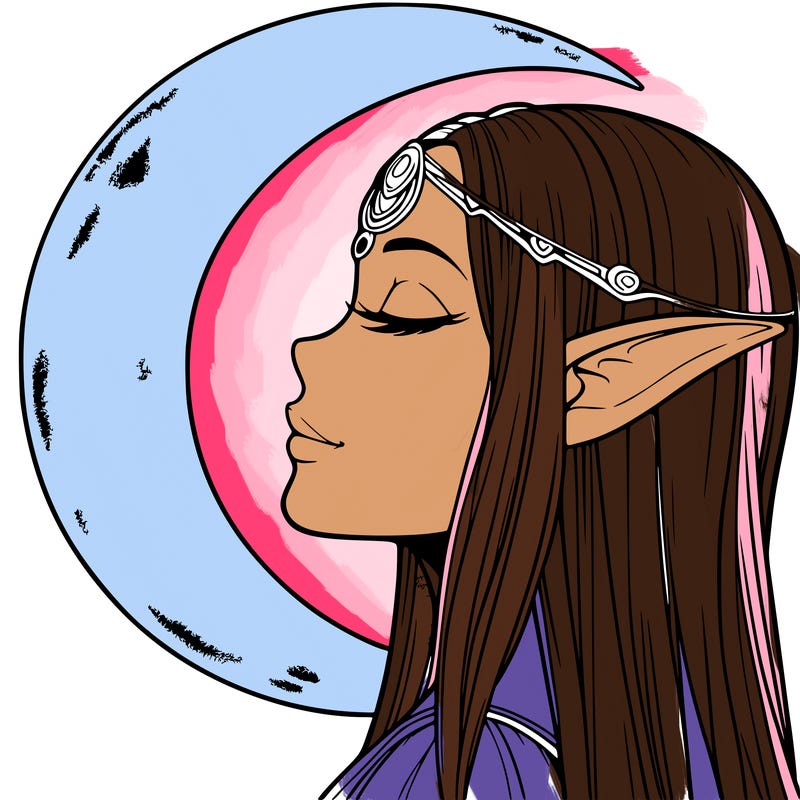 a realistic moon elf