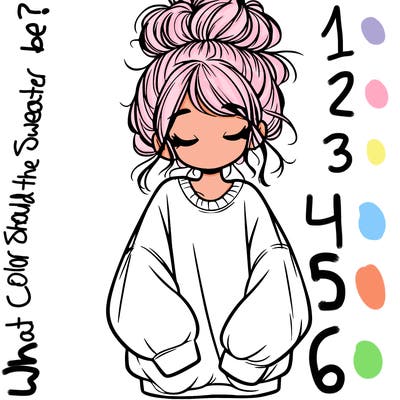 girl with baggy sweatshirt and messy bun