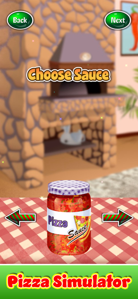 Cooking Games: Pizza Maker - A jar of pizza sauce on a checkered tablecloth in the Pizza Simulator game