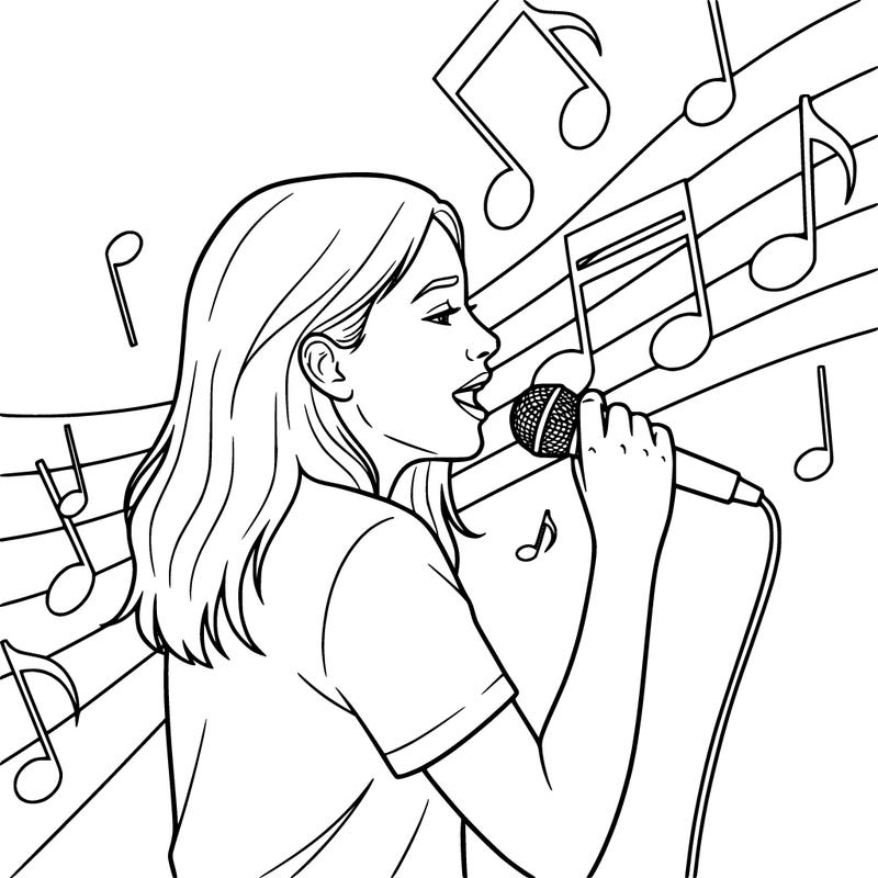 teenagers girl singing