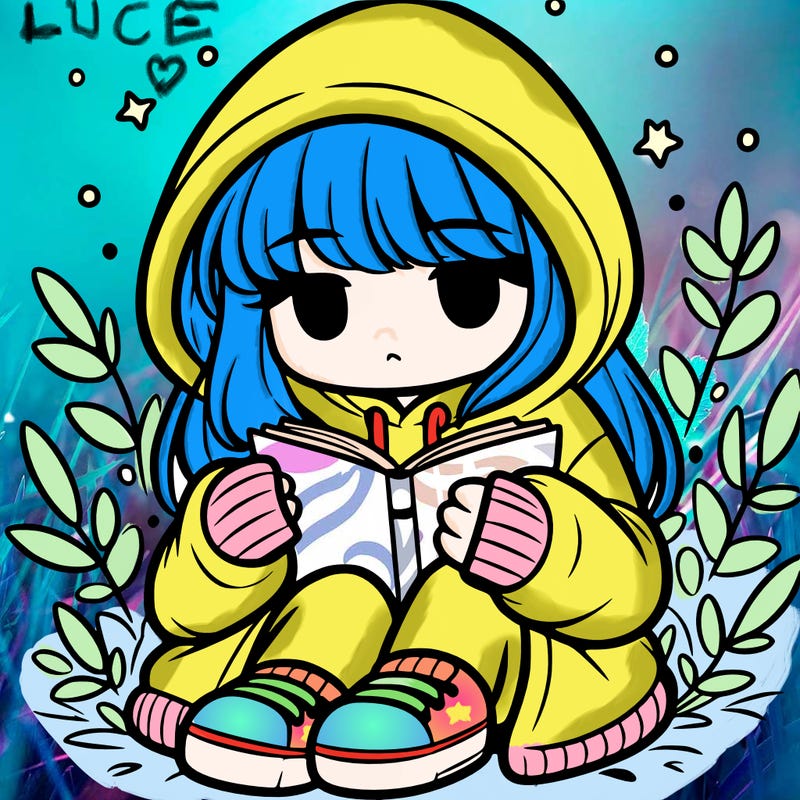 girl in oversized hoodie reading a book