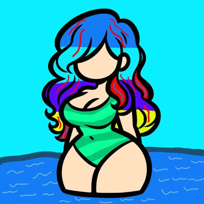 curvy woman with hair