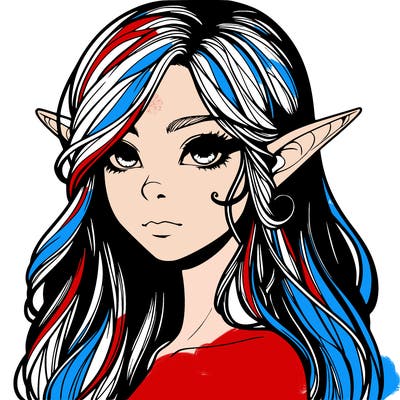 elf girl realistic dark fantasy