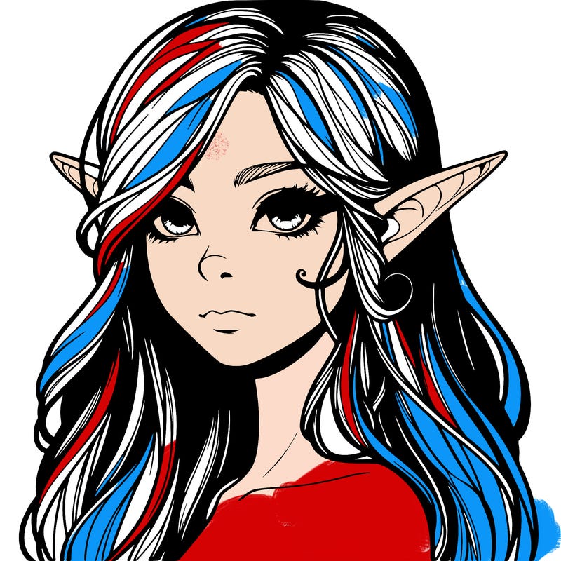 elf girl realistic dark fantasy