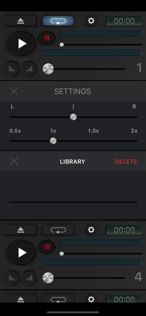 AudioMixer - AudioMixer interface showing channel volume sliders, playback rate settings, and panning controls.