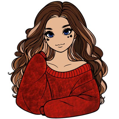 a beautiful girl in a big sweatshirt