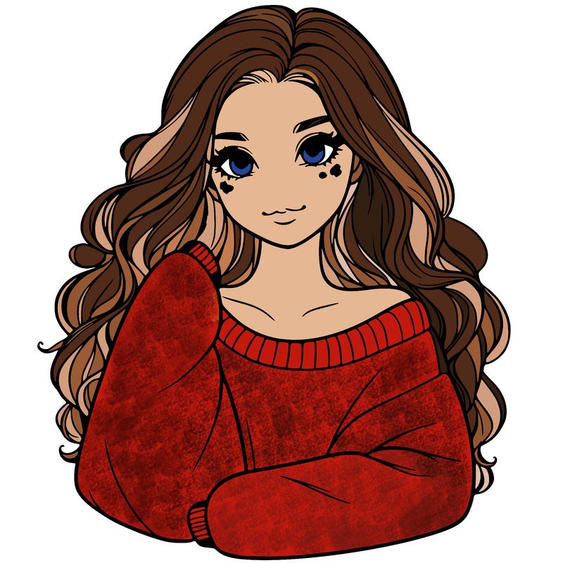 a beautiful girl in a big sweatshirt