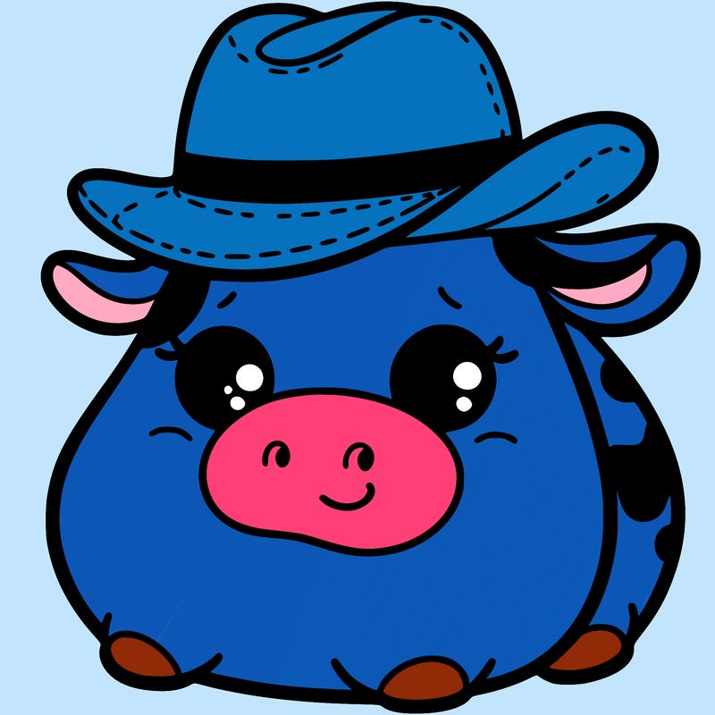cow in a hat
