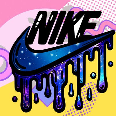 dripping nike logo