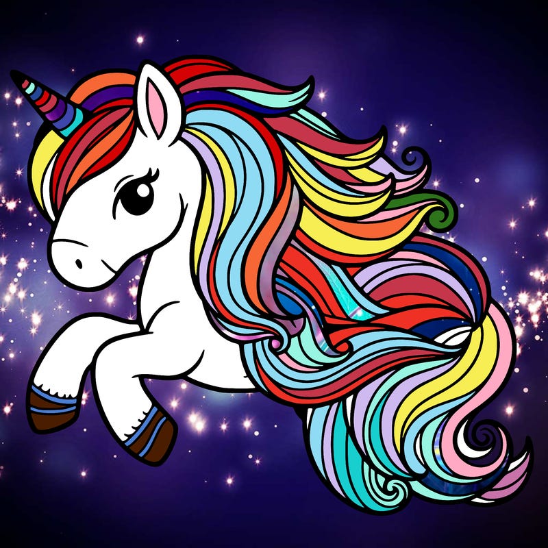 easy unicorn drawing