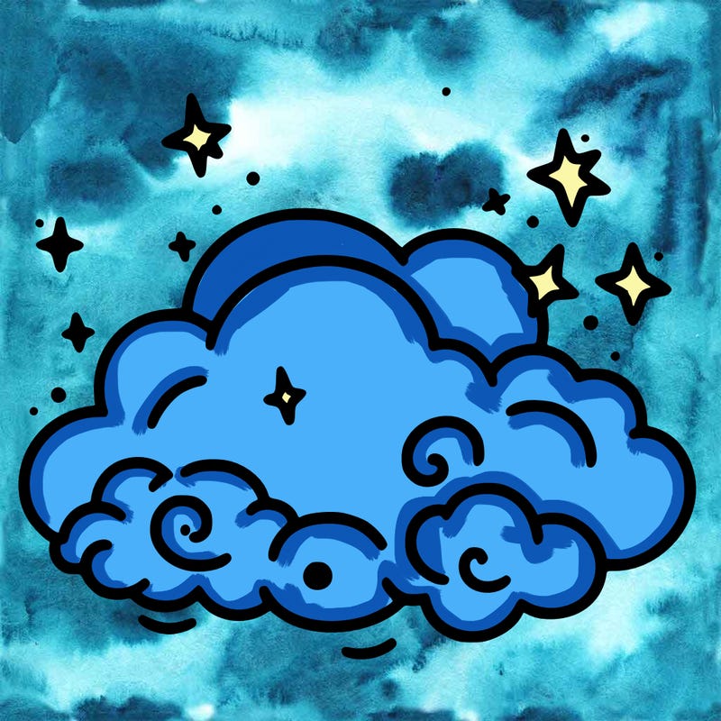 pink starry cloud sky