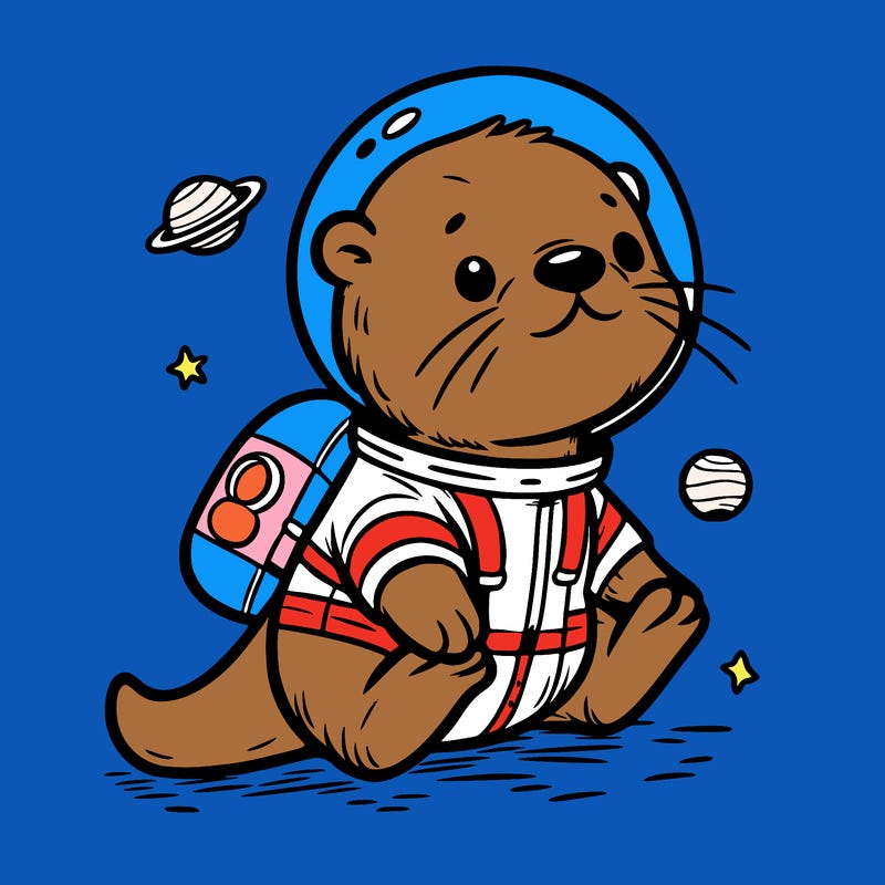 otter in a space suit