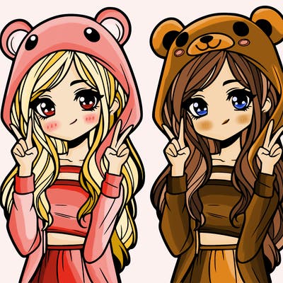 teen girl in animal costume