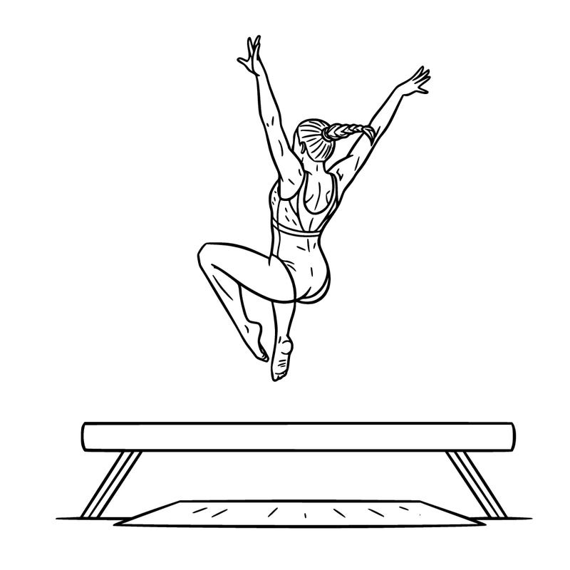 gymnastics girl realistic