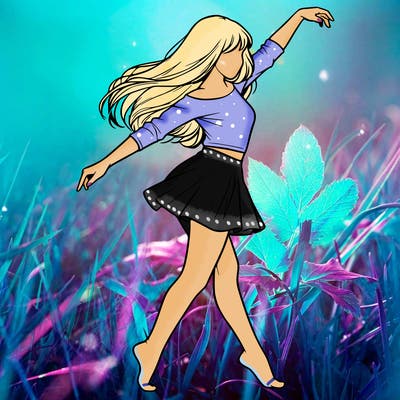 realistic girl danceing