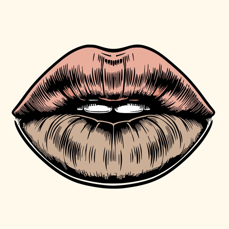 realistic mouth with lips