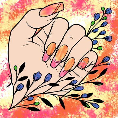 nails with french tip