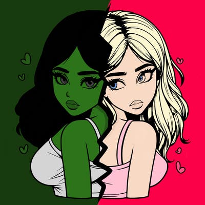 realistic girl split