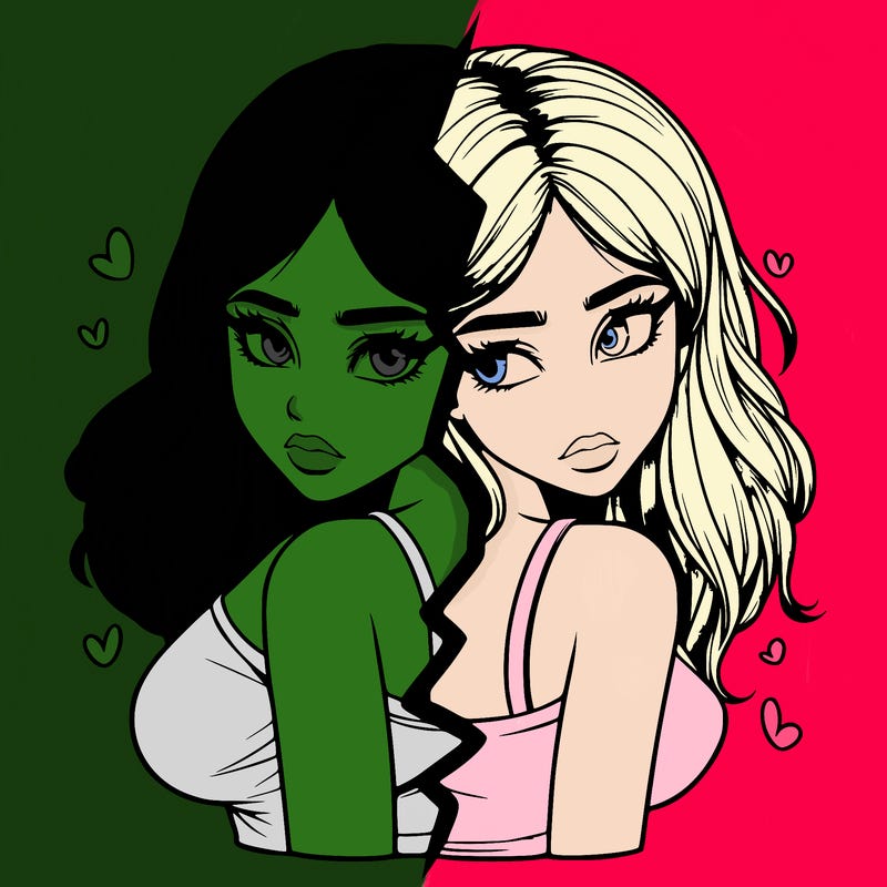 realistic girl split