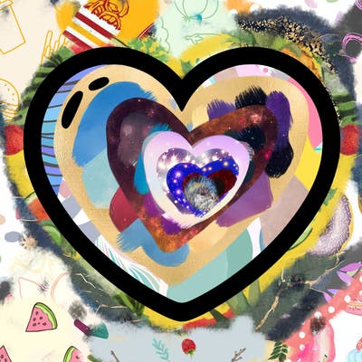 a blank heart