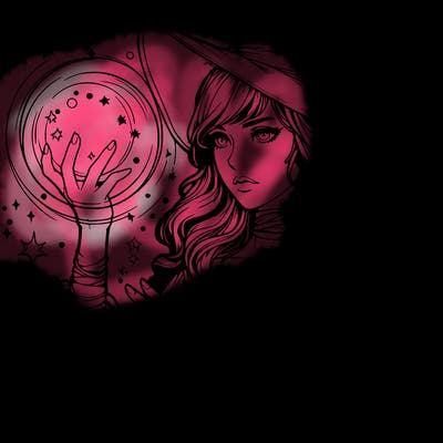 realistic women sorcerer using magic