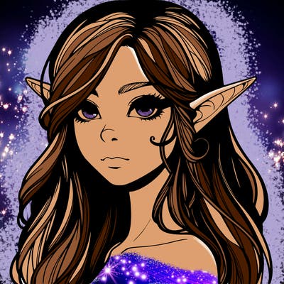 elf girl realistic dark fantasy