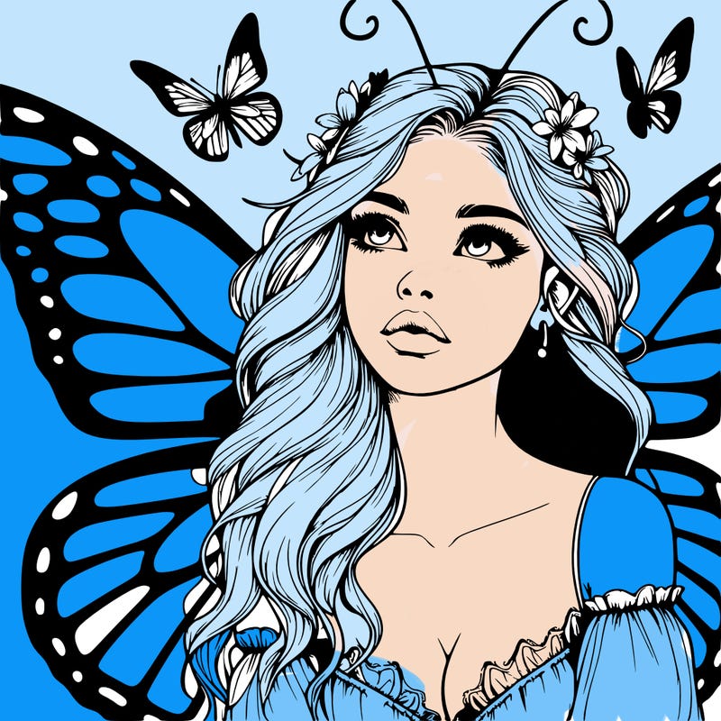 butterfly fairy realistic girl