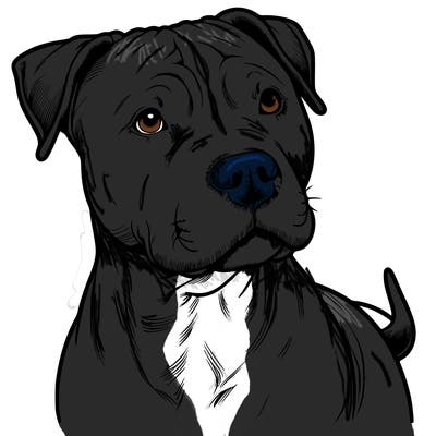 a realistic pit bull