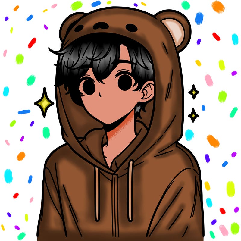 a 17 year old boy in a cute animal hoodie