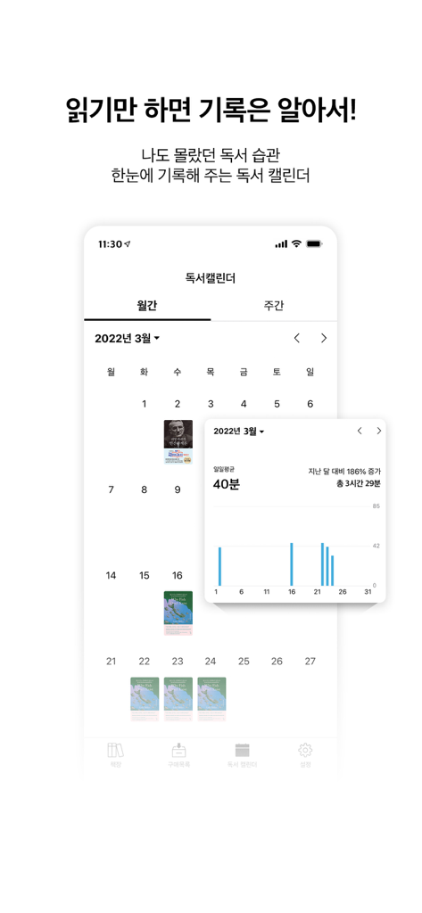 Aladdin eBook Lesekalender und Berichts-Interface zur Gewohnheitsverfolgung