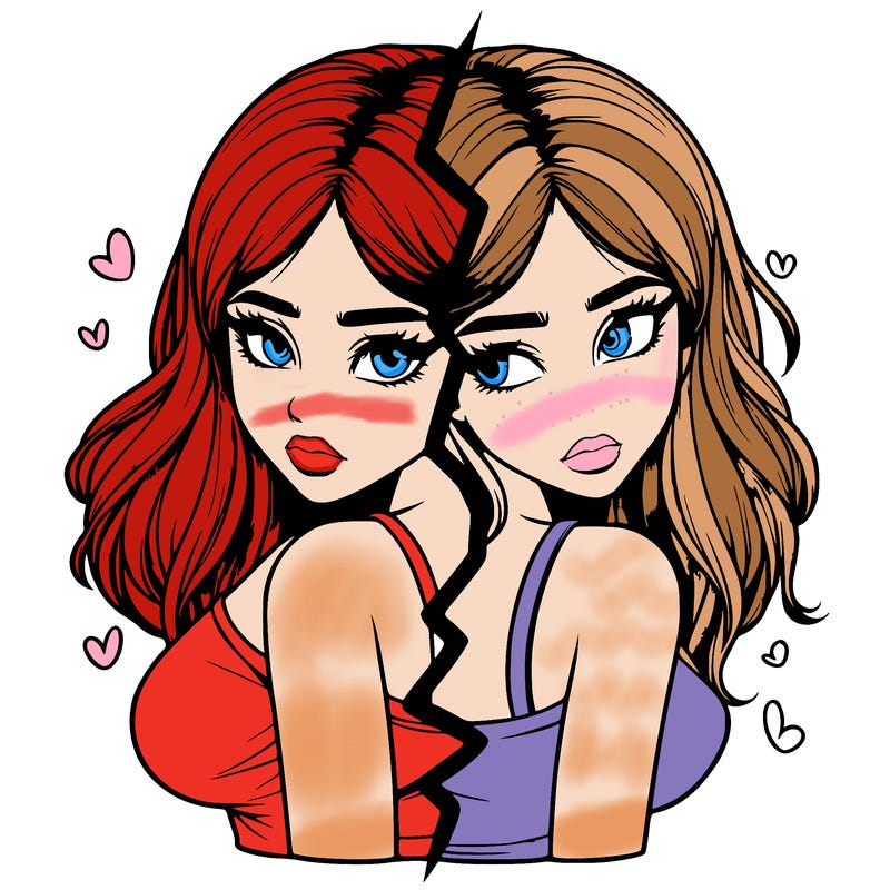 realistic girl split