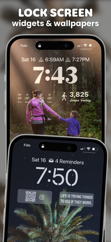 Aesthetic iPhone lock screen widgets and wallpapers