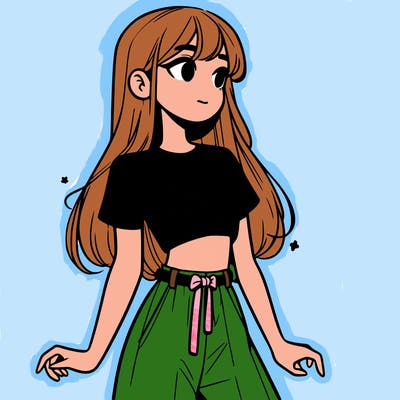 girl in a cute crop top