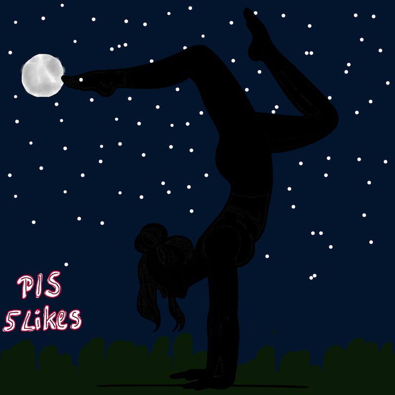 a woman doing a handstand