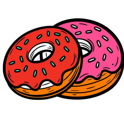 a piece of food doughnuts