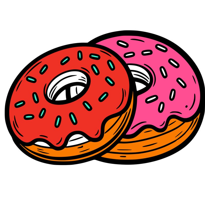 a piece of food doughnuts