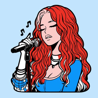 realistic female singer