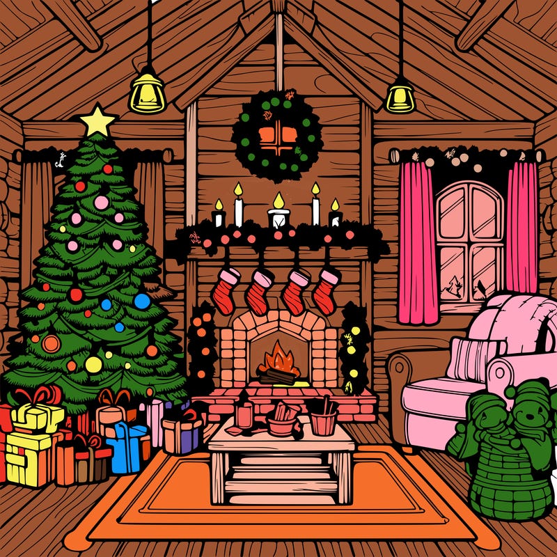 christmas house interior