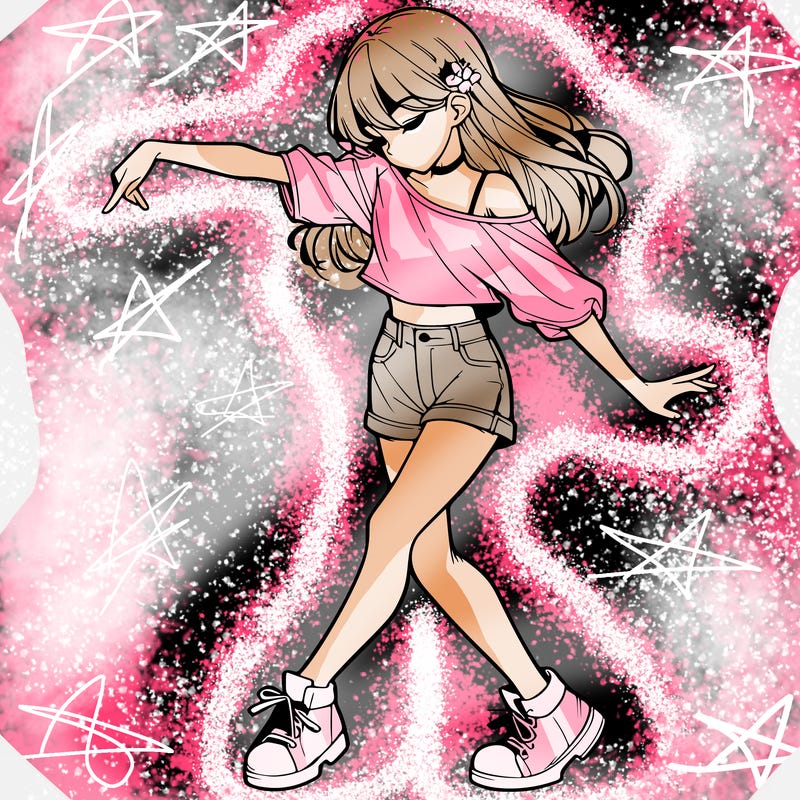 realistic girl danceing