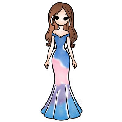 girl in long fitted dress