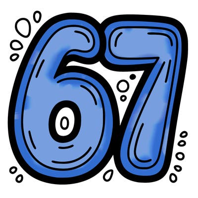 the number 67