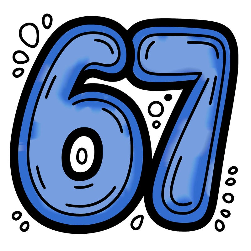 the number 67