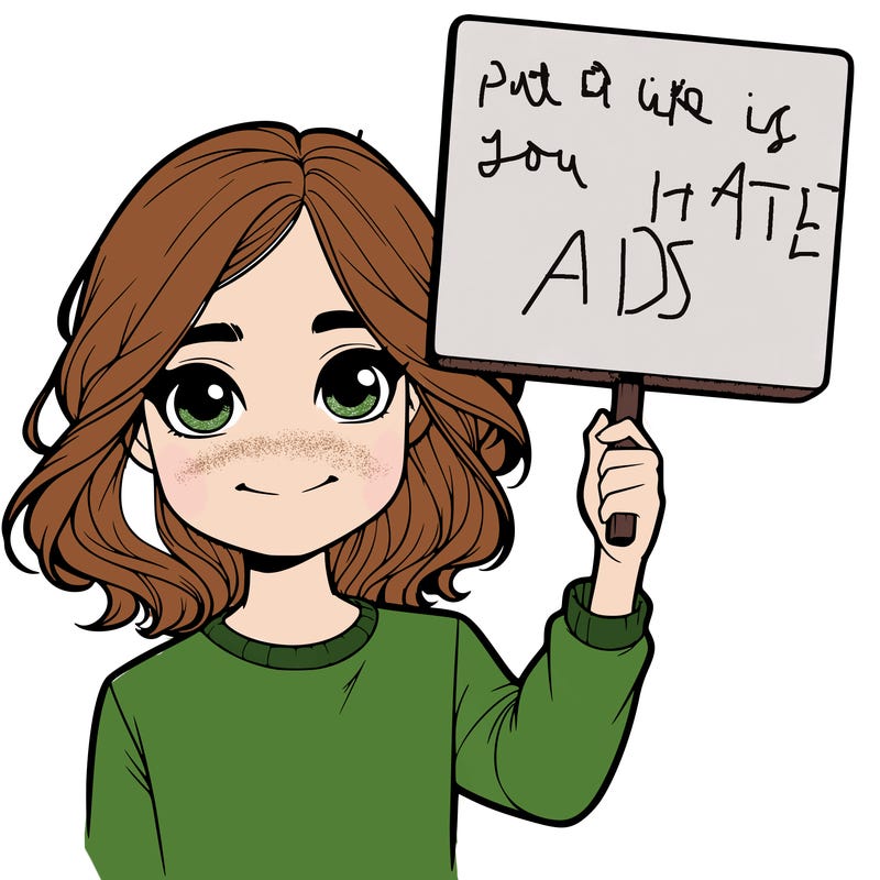 realistic girl holding up a sign