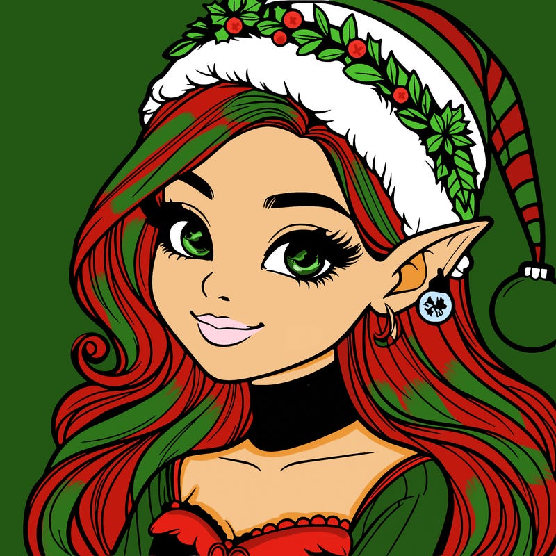 christmas girl elf realistic