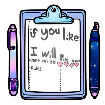 blank clip board with pen