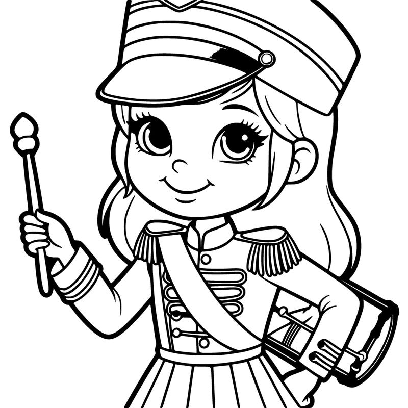 girl in marching band uniform