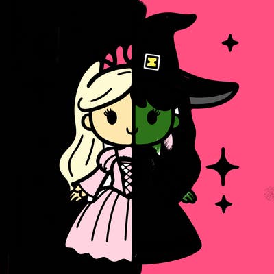 split princess and witch