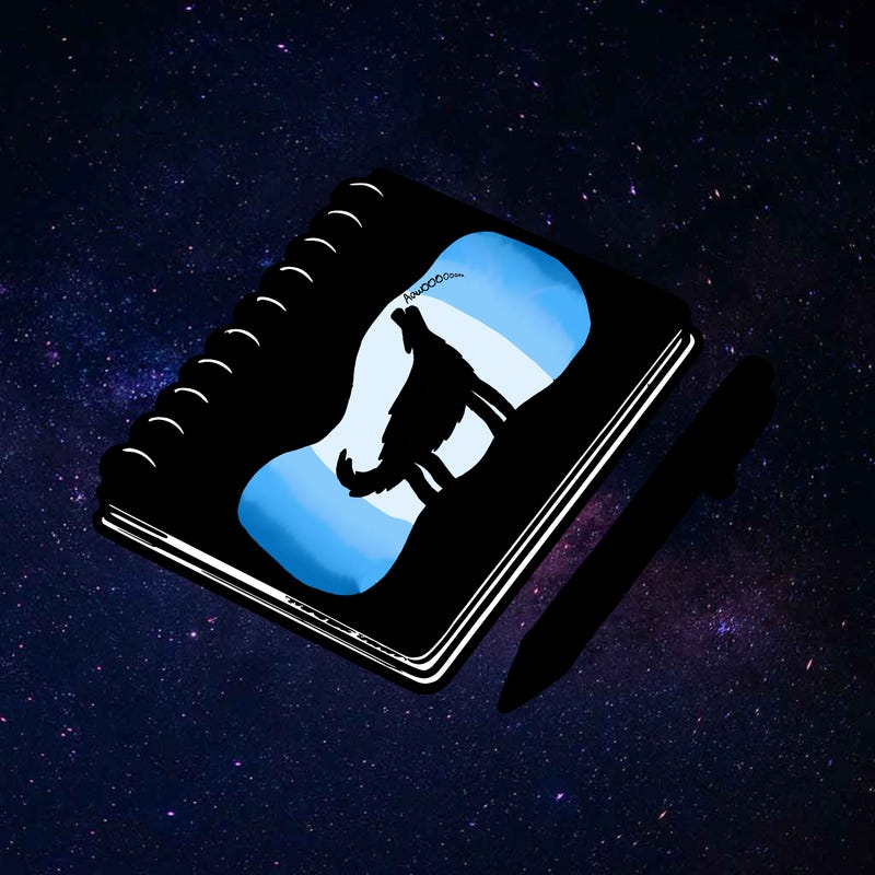 realistic blank sketch pad