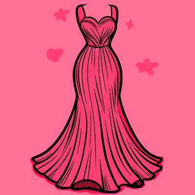 attractive long fashion dress