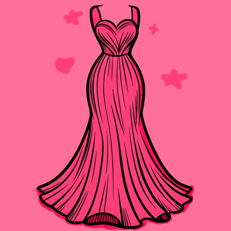 attractive long fashion dress